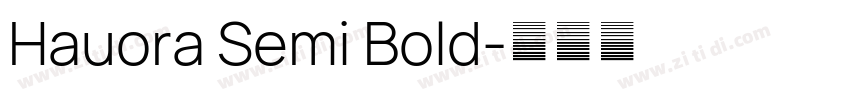 Hauora Semi Bold字体转换